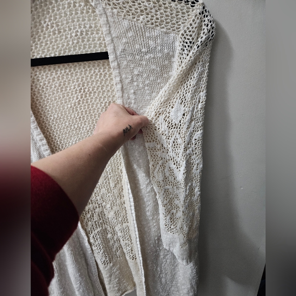 Crystal Kobe M cotton lace open sweater - Picture 3 of 10